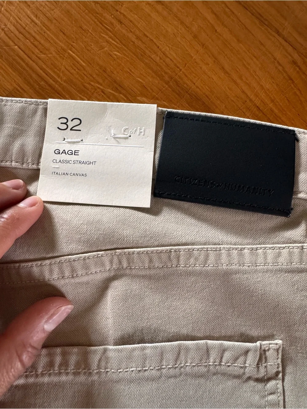 MENS CITIZENS OF HUMANITY GAGE CLASSIC STRAIGHT ITALIAN CANVAS CUT JEANS SIZE 32